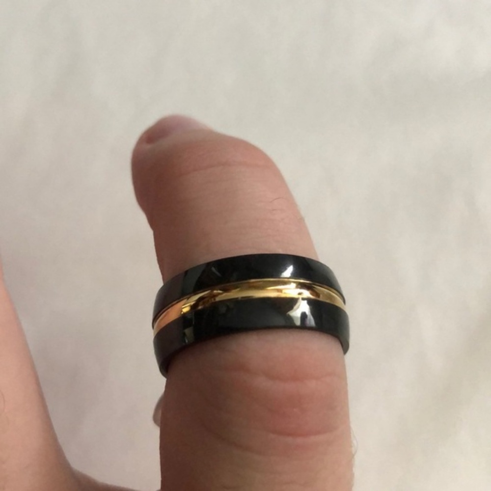 Men Women Titanium Stainless Steel Ring Band New - Picture 2 of 3